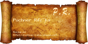 Puchner Réka névjegykártya